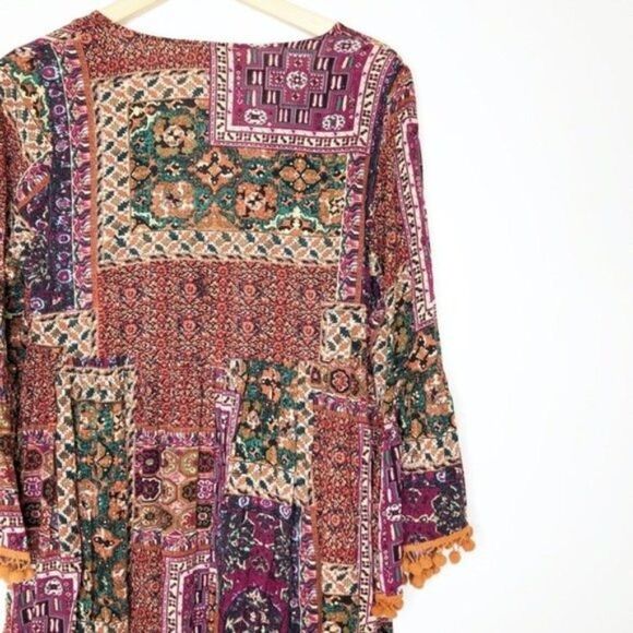 UMGEE Boho Pom Pom Printed Dress - Picture 8 of 9